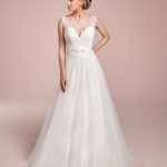 Robe de mariée Anthyllis Point Mariage – élégance trapèze et tulle aérien