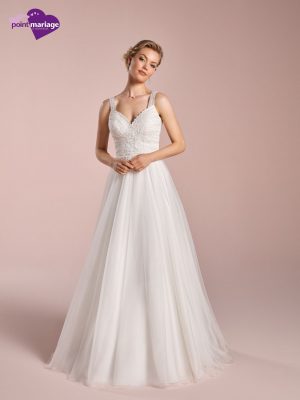 robe de mariée, robe de mariage, robe de mariée dentelle, robe de mariée fluide, robe tulle, robe bohème, robe neuve déstockage, Stock Mariage, robe bustier cœur, robe mariage civil