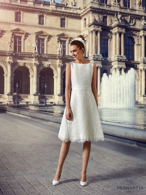 robe de mariée, robe courte mariage, robe de mariée dentelle, robe civile, robe neuve déstockage, Stock Mariage