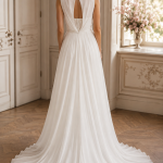 robe de mariée, robe de mariage, robe de mariée fluide, robe bohème, robe en mousseline, robe neuve déstockage, Stock Mariage