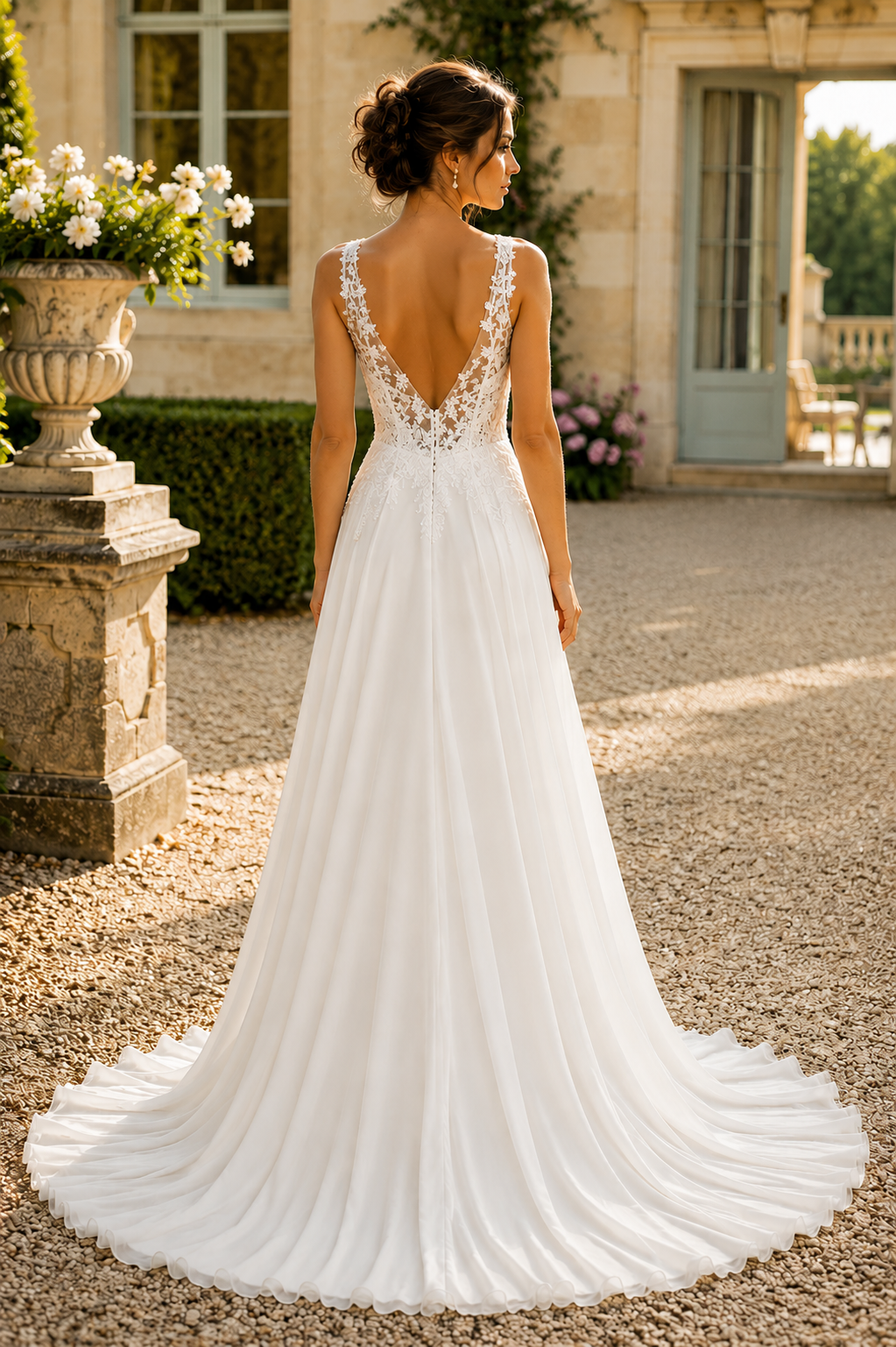 robe de mariée, robe de mariage, robe de mariée dentelle, robe de mariée fluide, robe bohème, robe neuve déstockage, Stock Mariage